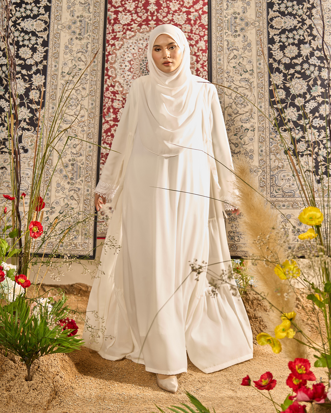 Dress Cardi Ruffle Rumaisa - Snow White
