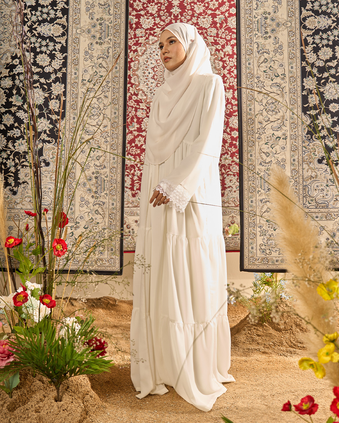Dress Cardi Ruffle Rumaisa - Snow White