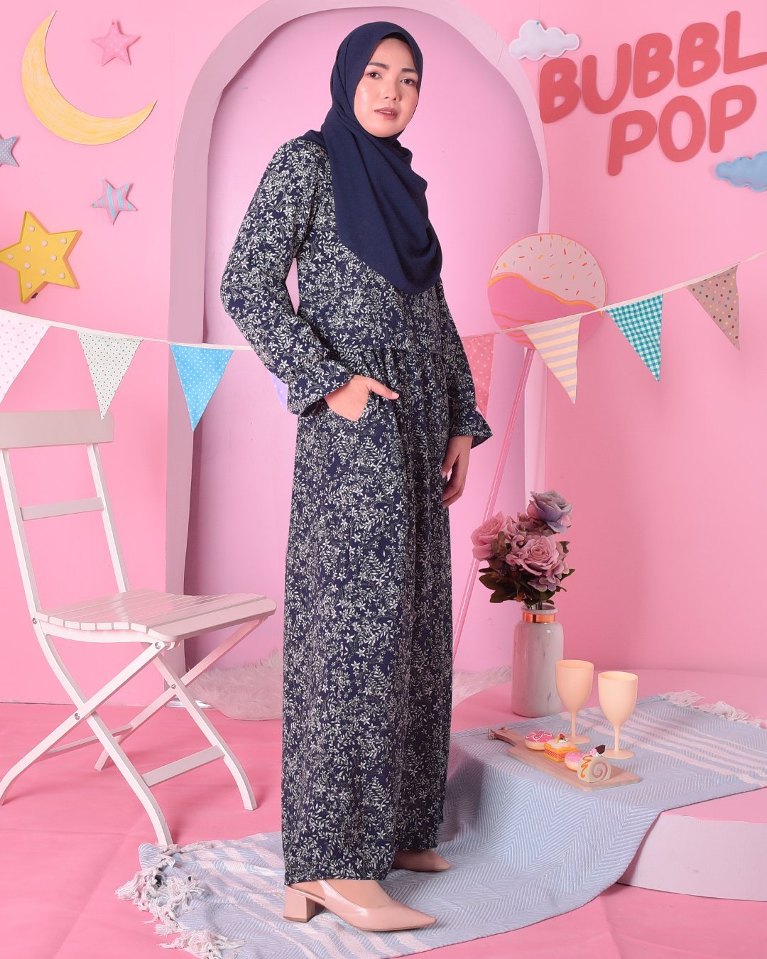 Dress Ceila - Fort Blue