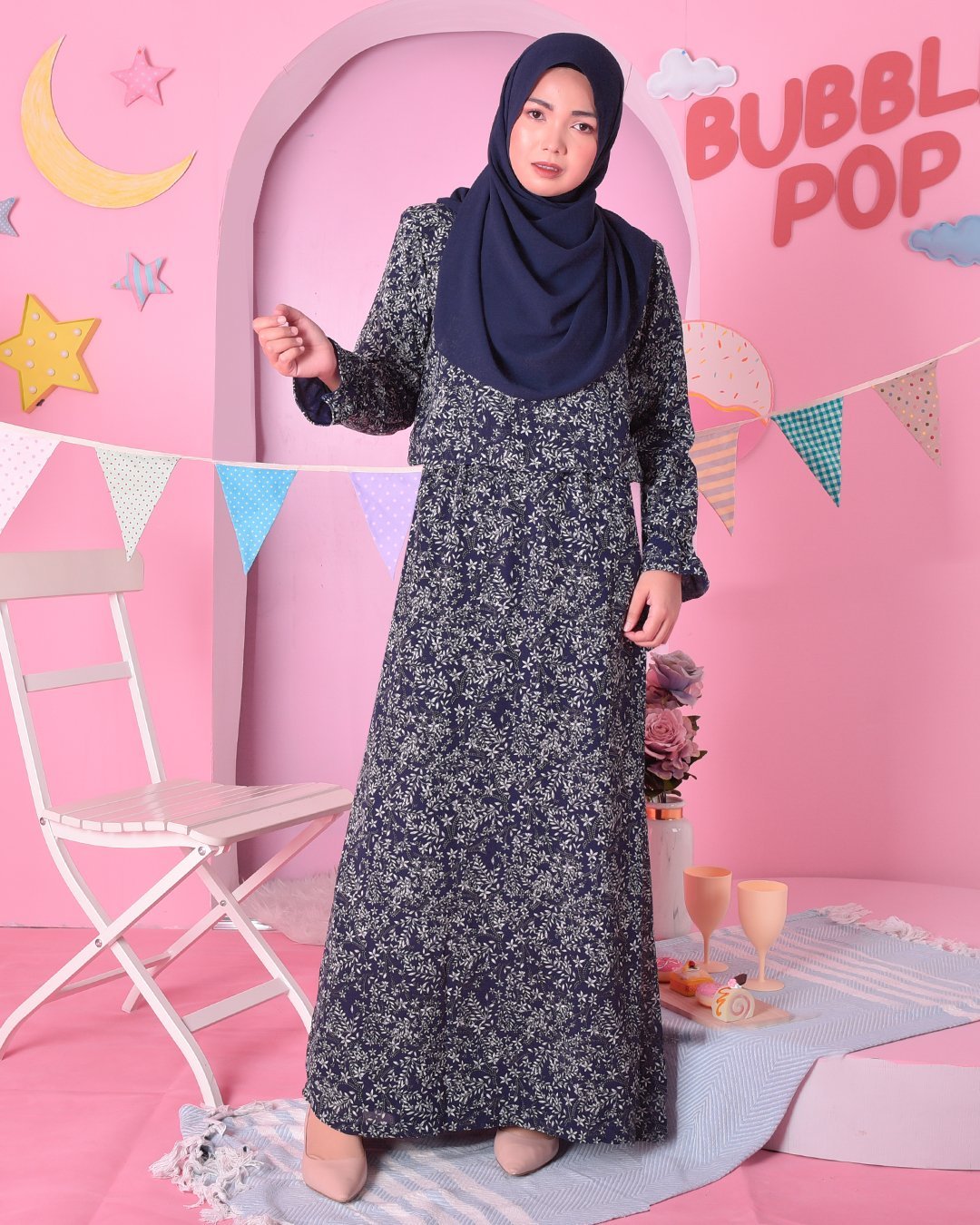 Dress Ceila - Fort Blue