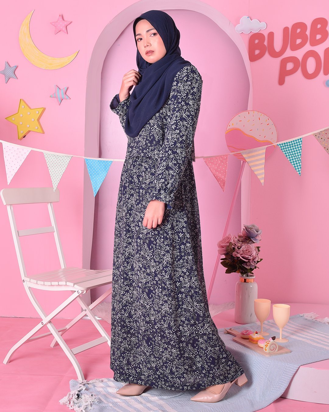 Dress Ceila - Fort Blue