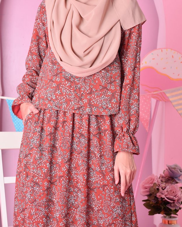 Dress Ceila - Tangerine Orange