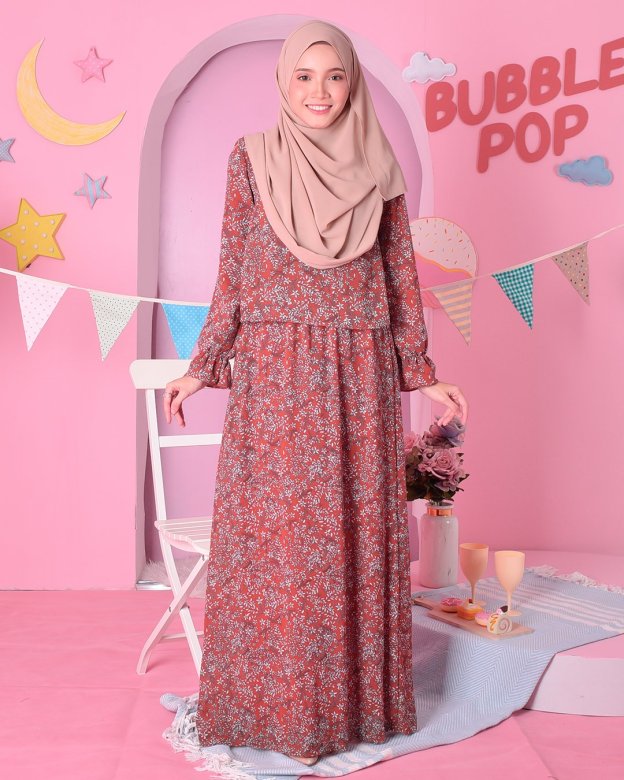 Dress Ceila - Tangerine Orange