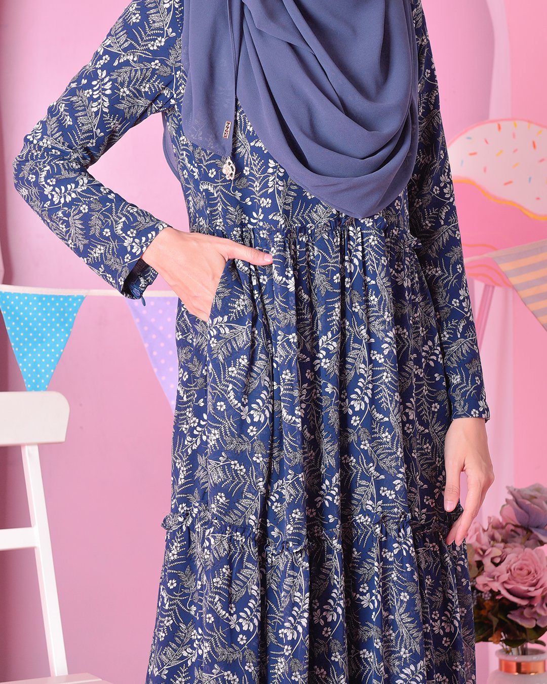 Dress Cheryl - Navy Blue