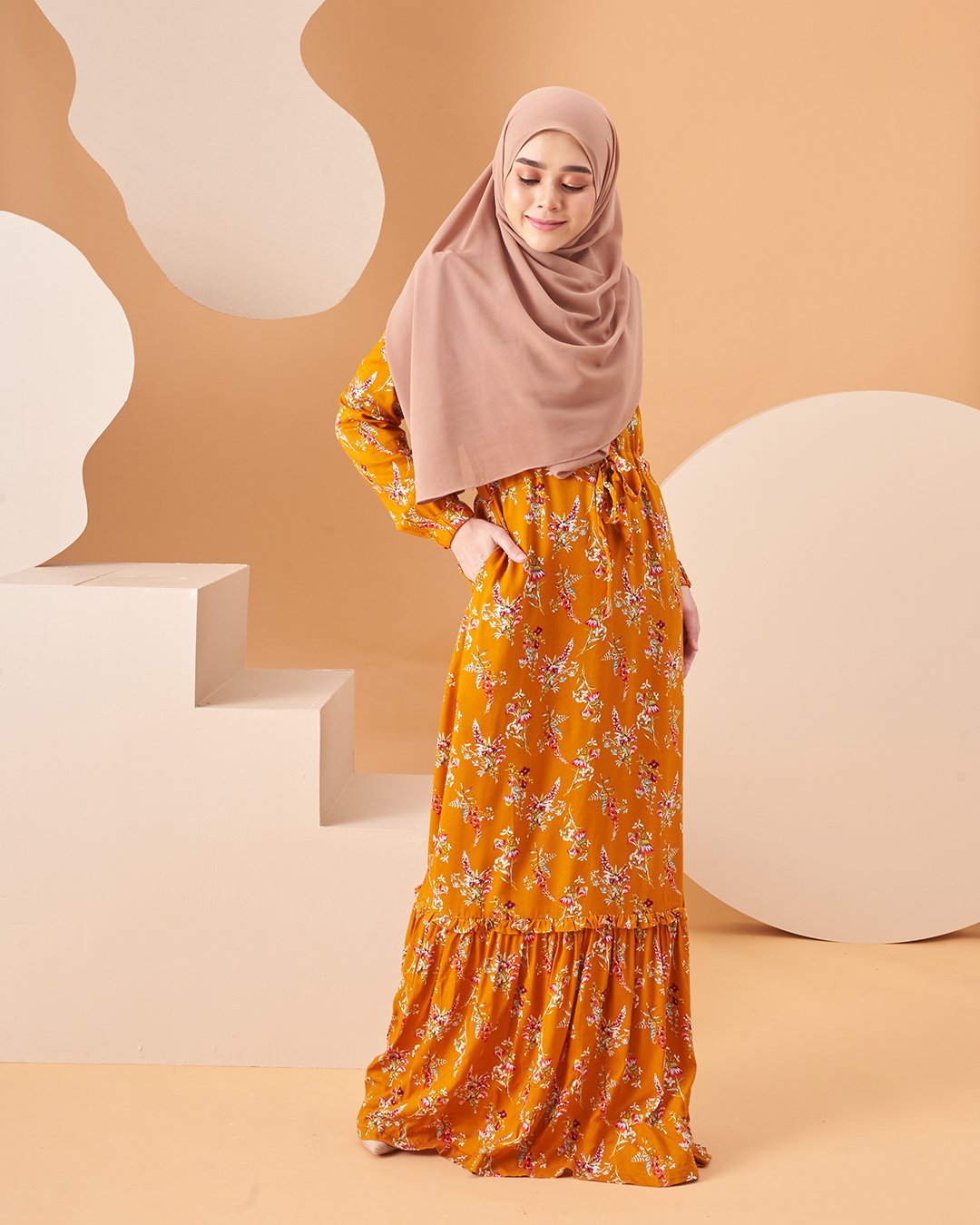 Dress Homey Damita - Honey Mustard