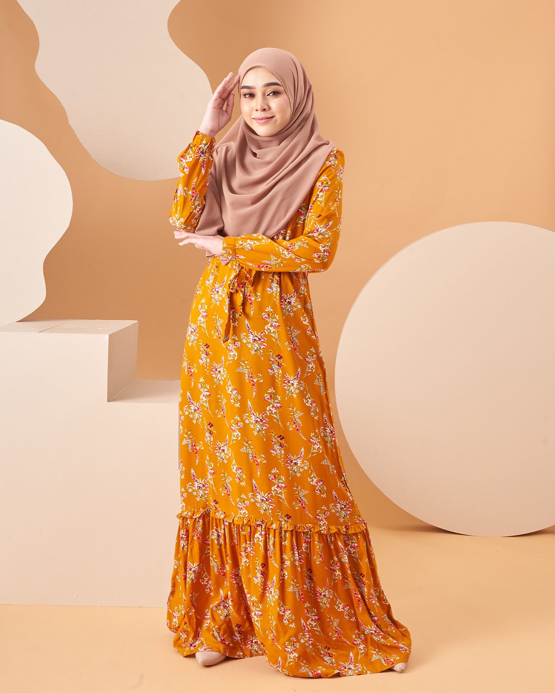 Dress Homey Damita - Honey Mustard
