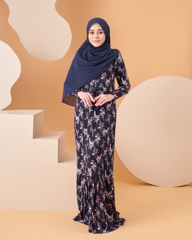 Dress Homey Damita - Navy Blue