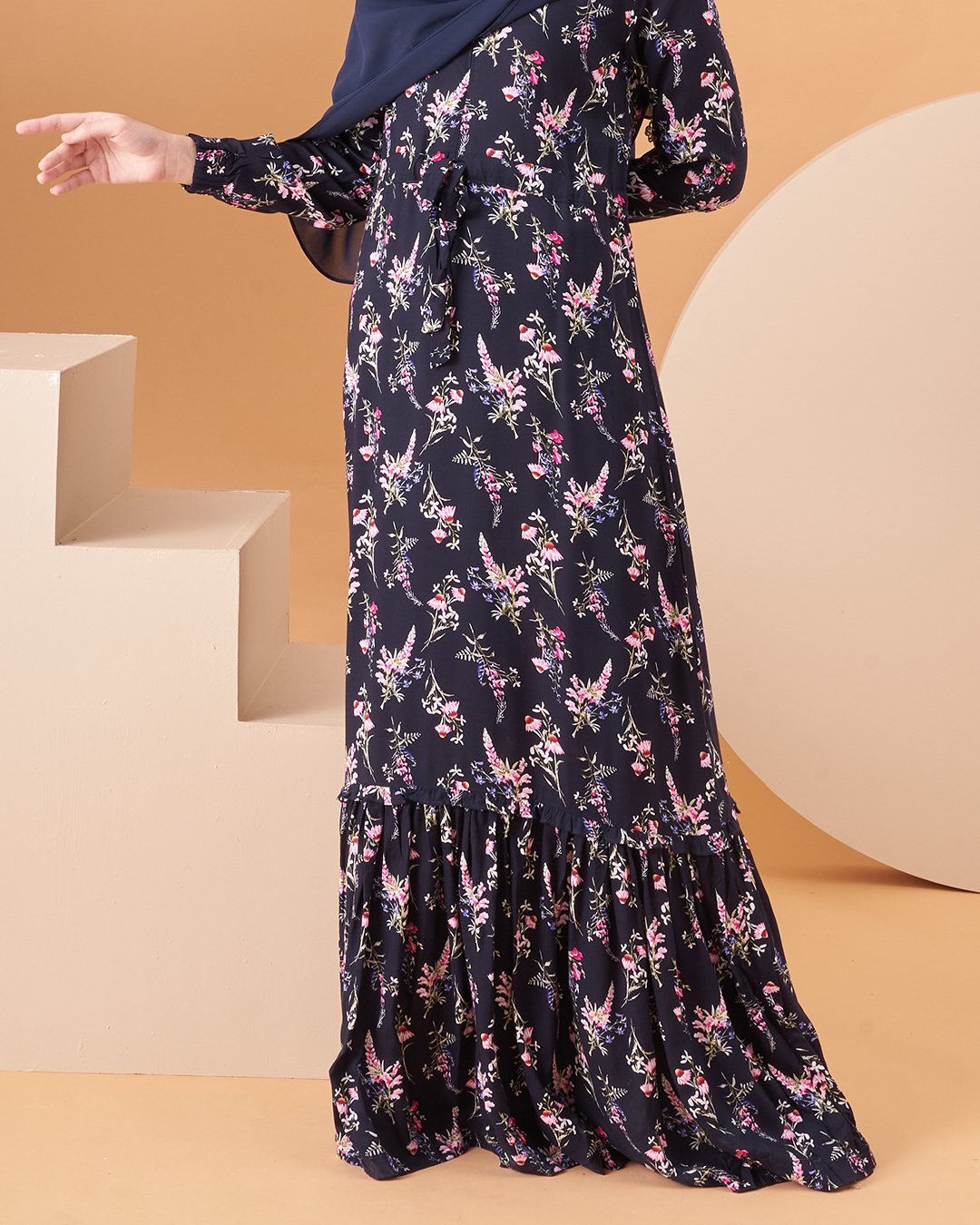 Dress Homey Damita - Navy Blue