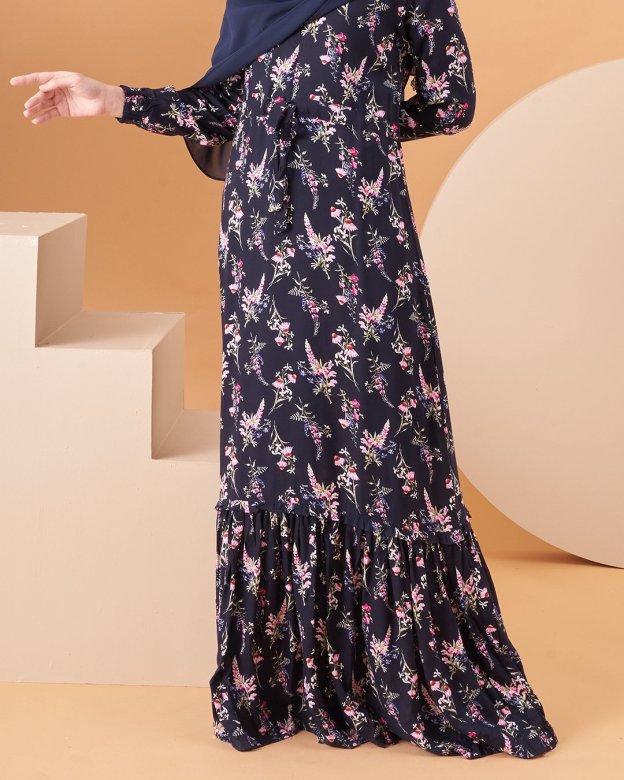 Dress Homey Damita - Navy Blue