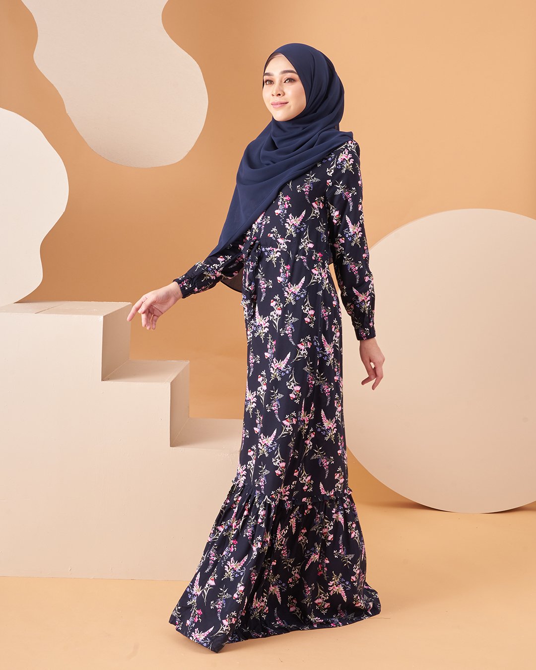 Dress Homey Damita - Navy Blue