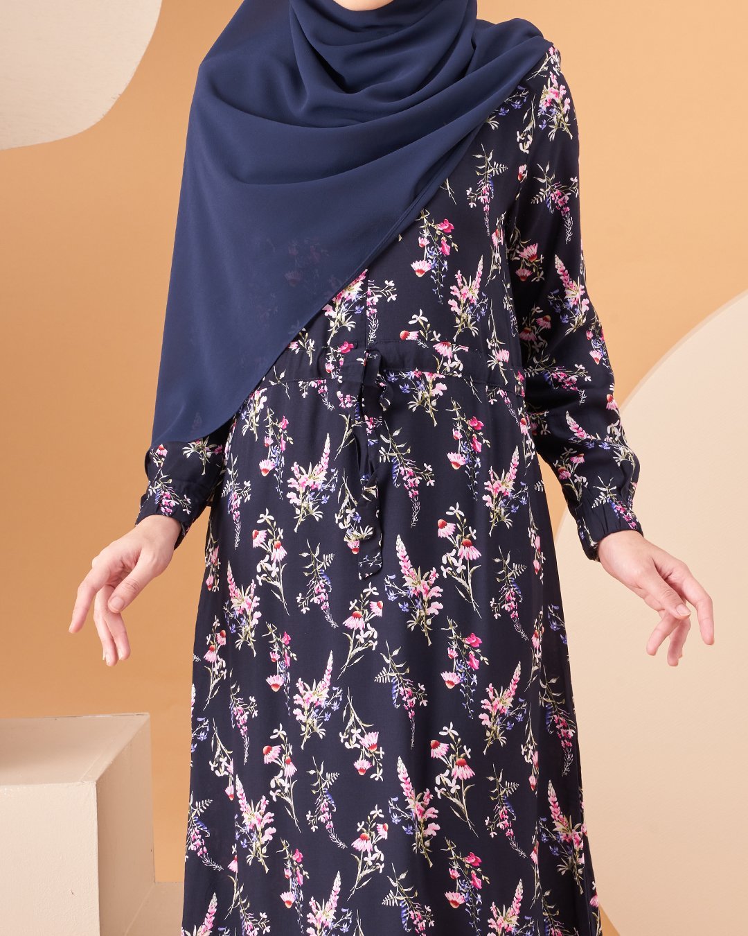 Dress Homey Damita - Navy Blue