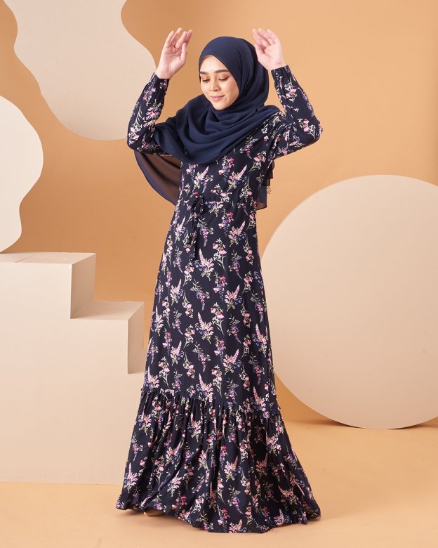 Dress Homey Damita - Navy Blue