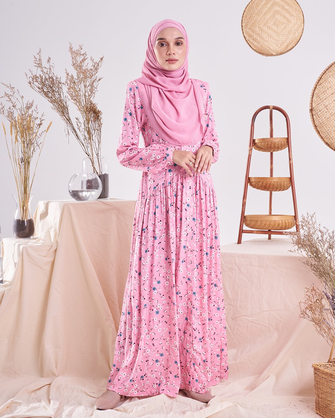 Dress Homey Harita - Cool Pink
