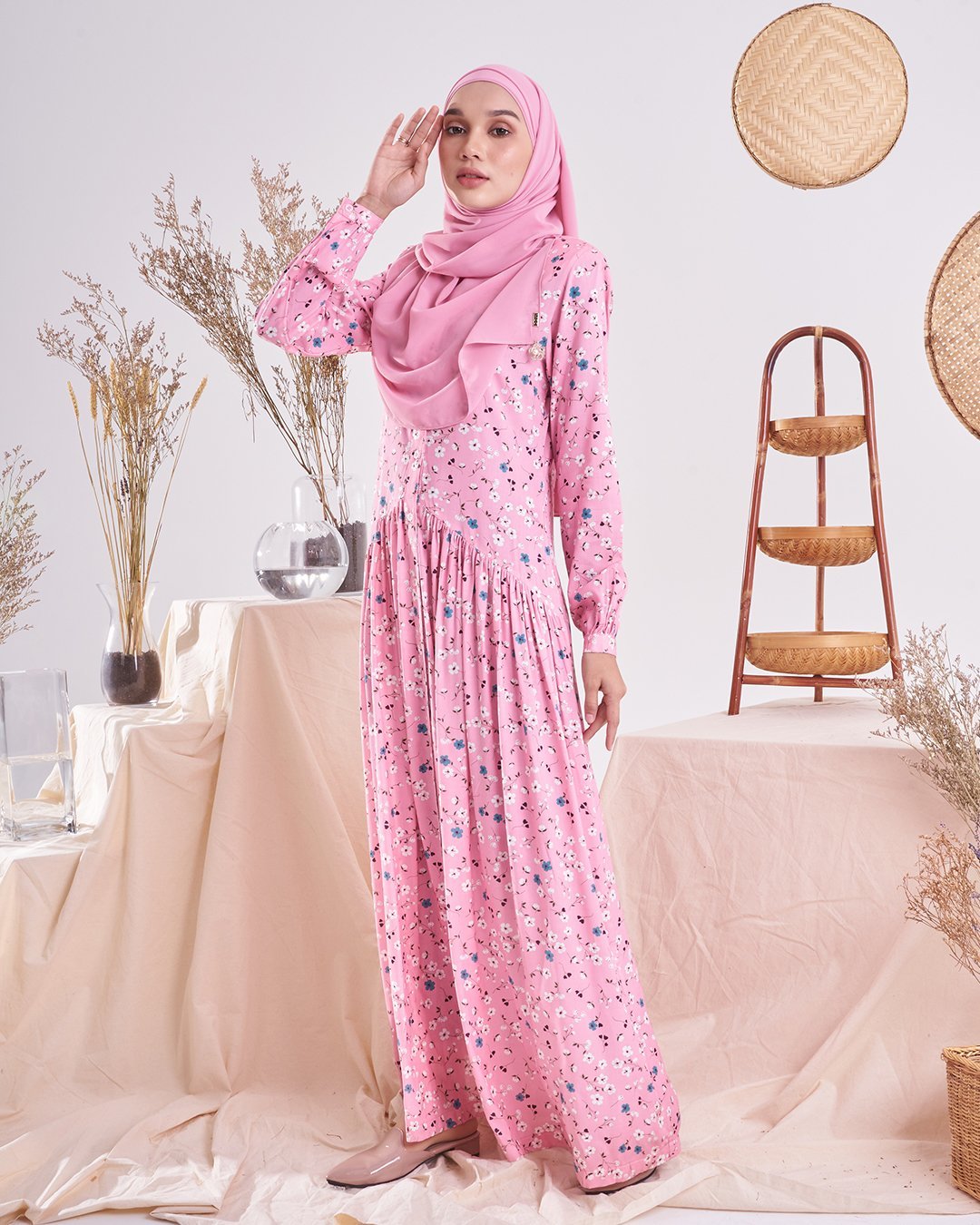 Dress Homey Harita - Cool Pink