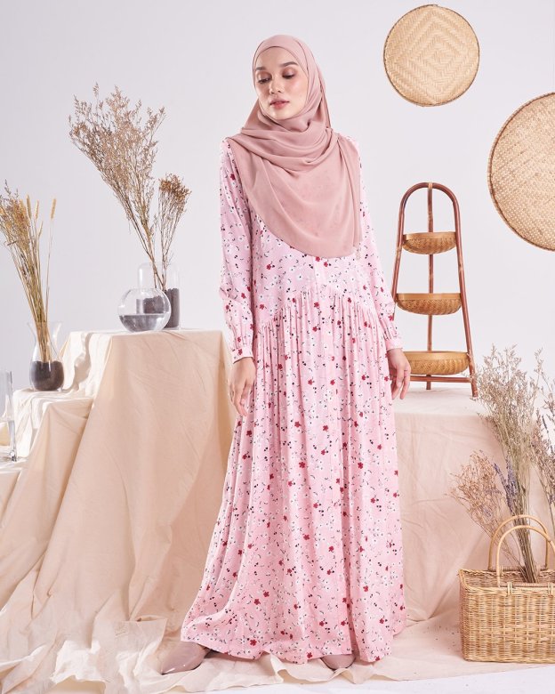 Dress Homey Harita - Light Peach