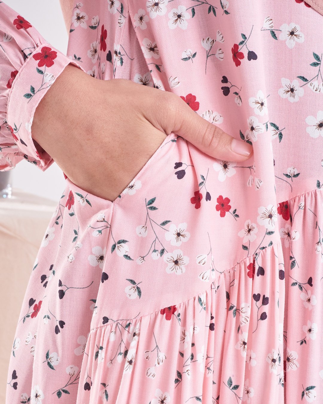Dress Homey Harita - Light Peach