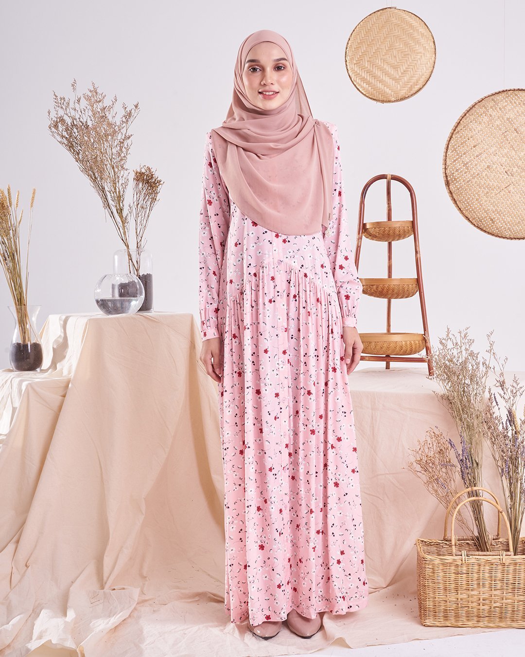 Dress Homey Harita - Light Peach