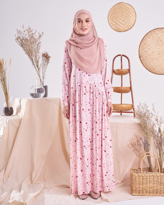 Dress Homey Harita - Light Peach