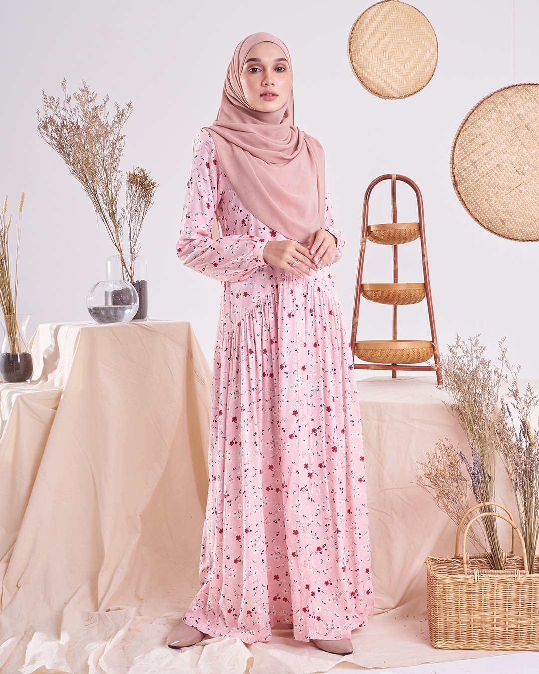 Dress Homey Harita - Light Peach