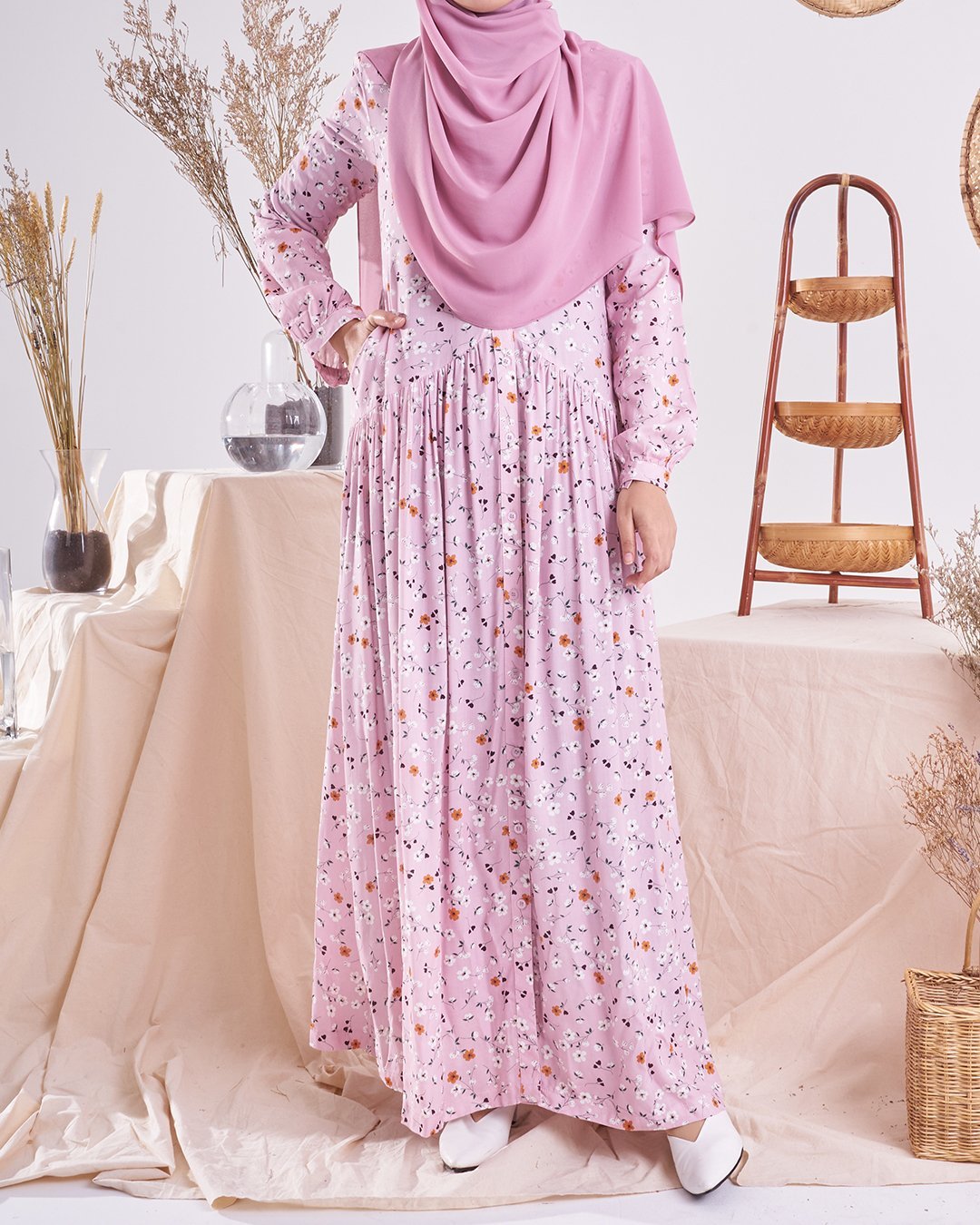 Dress Homey Harita - Pastel Purple