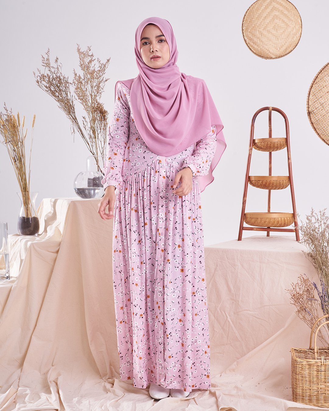 Dress Homey Harita - Pastel Purple