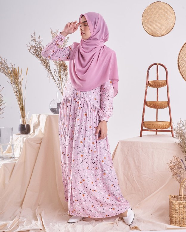 Dress Homey Harita - Pastel Purple
