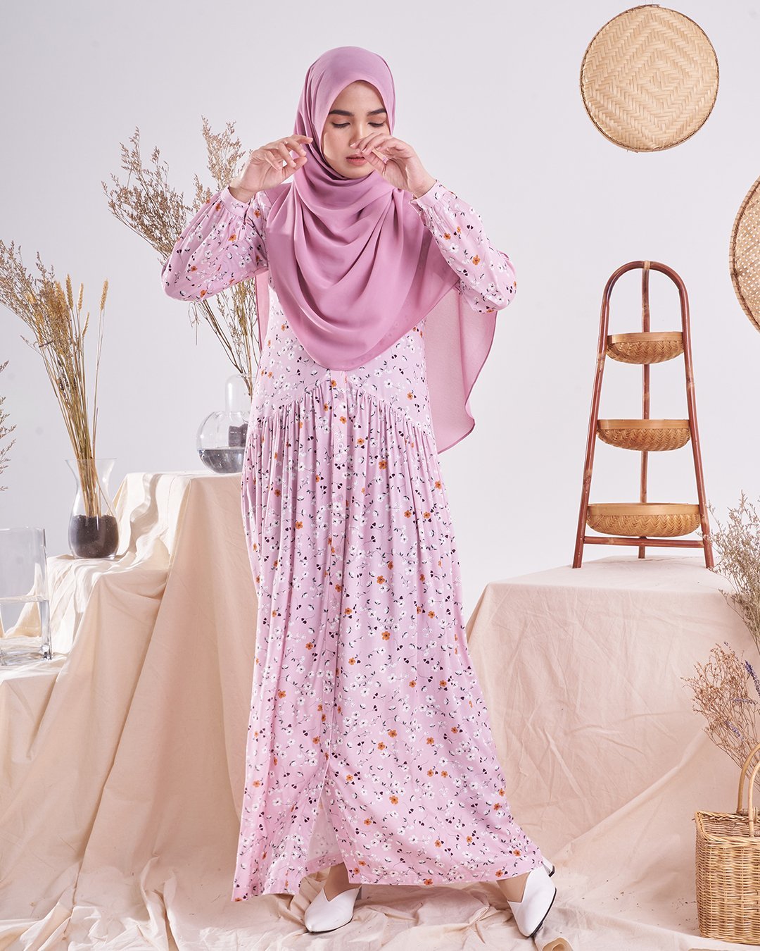 Dress Homey Harita - Pastel Purple