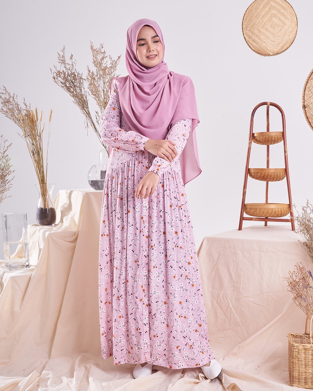 Dress Homey Harita - Pastel Purple
