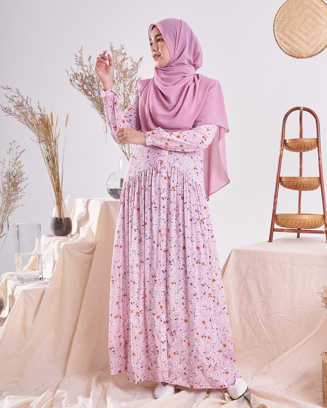 Dress Homey Harita - Pastel Purple