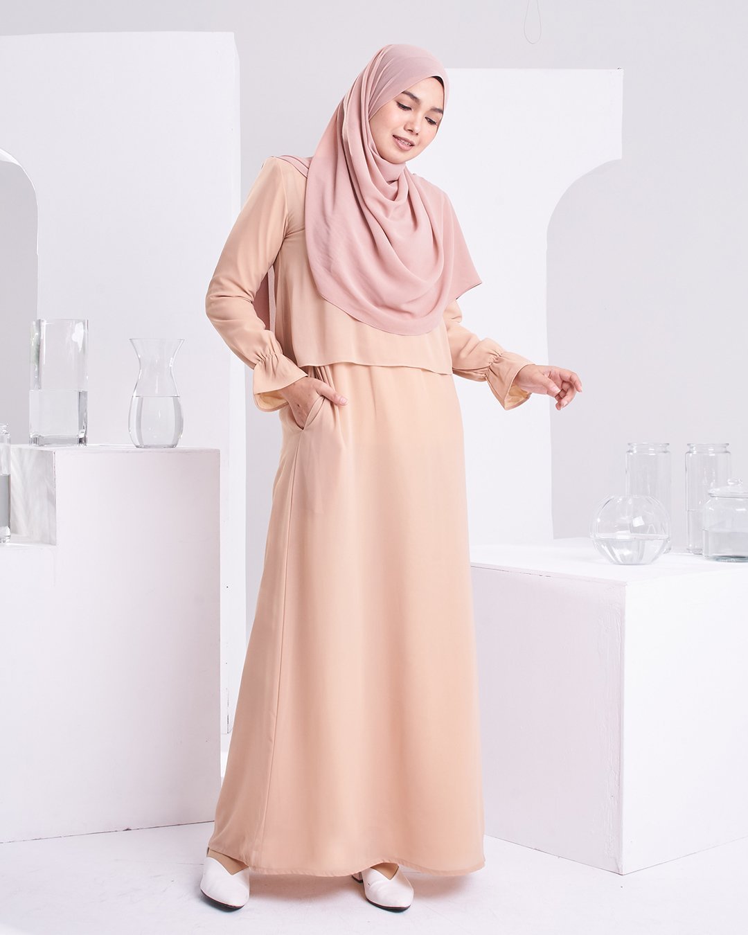 Dress Homey Hora - Light Nude