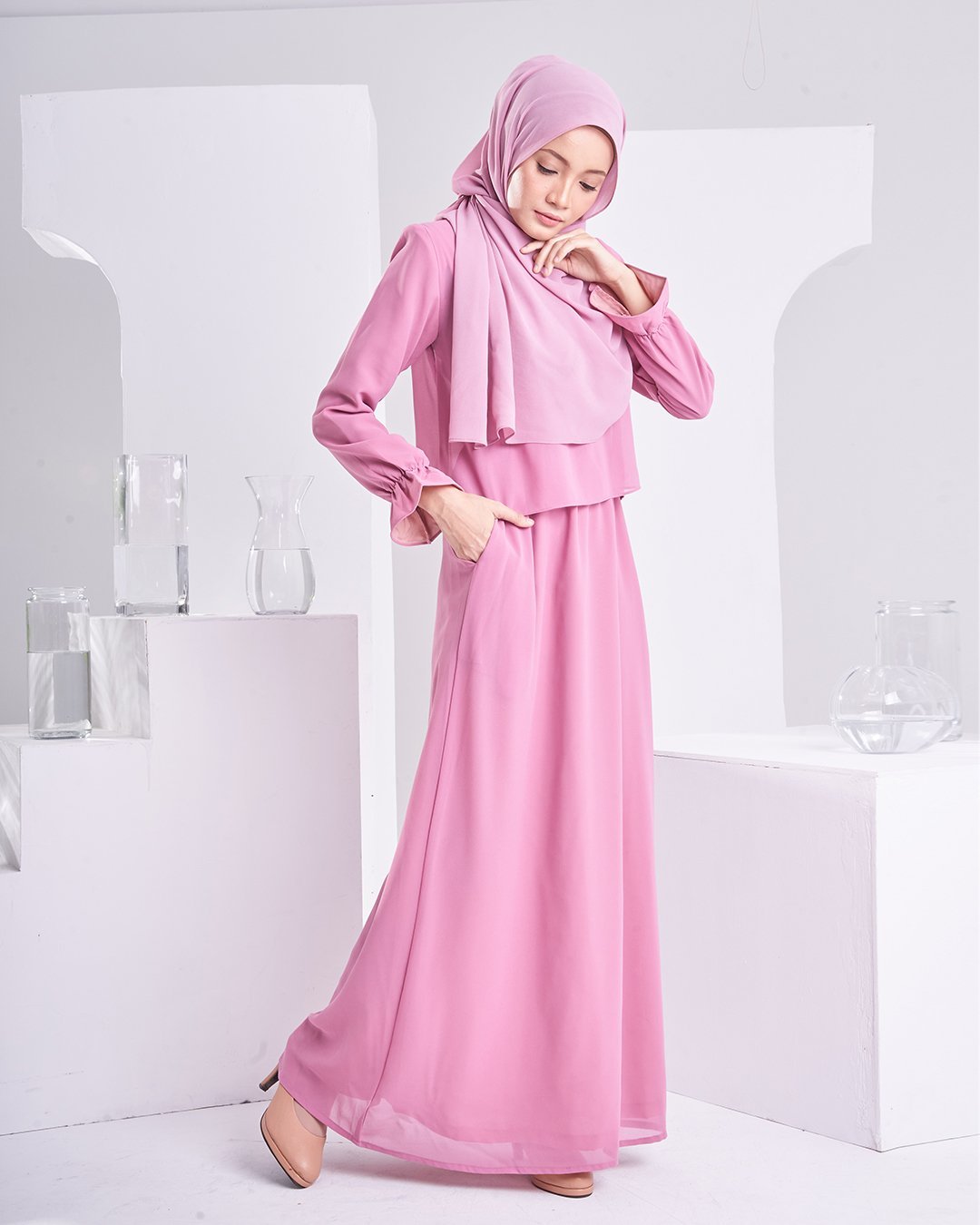 Dress Homey Hora - Rose Pink