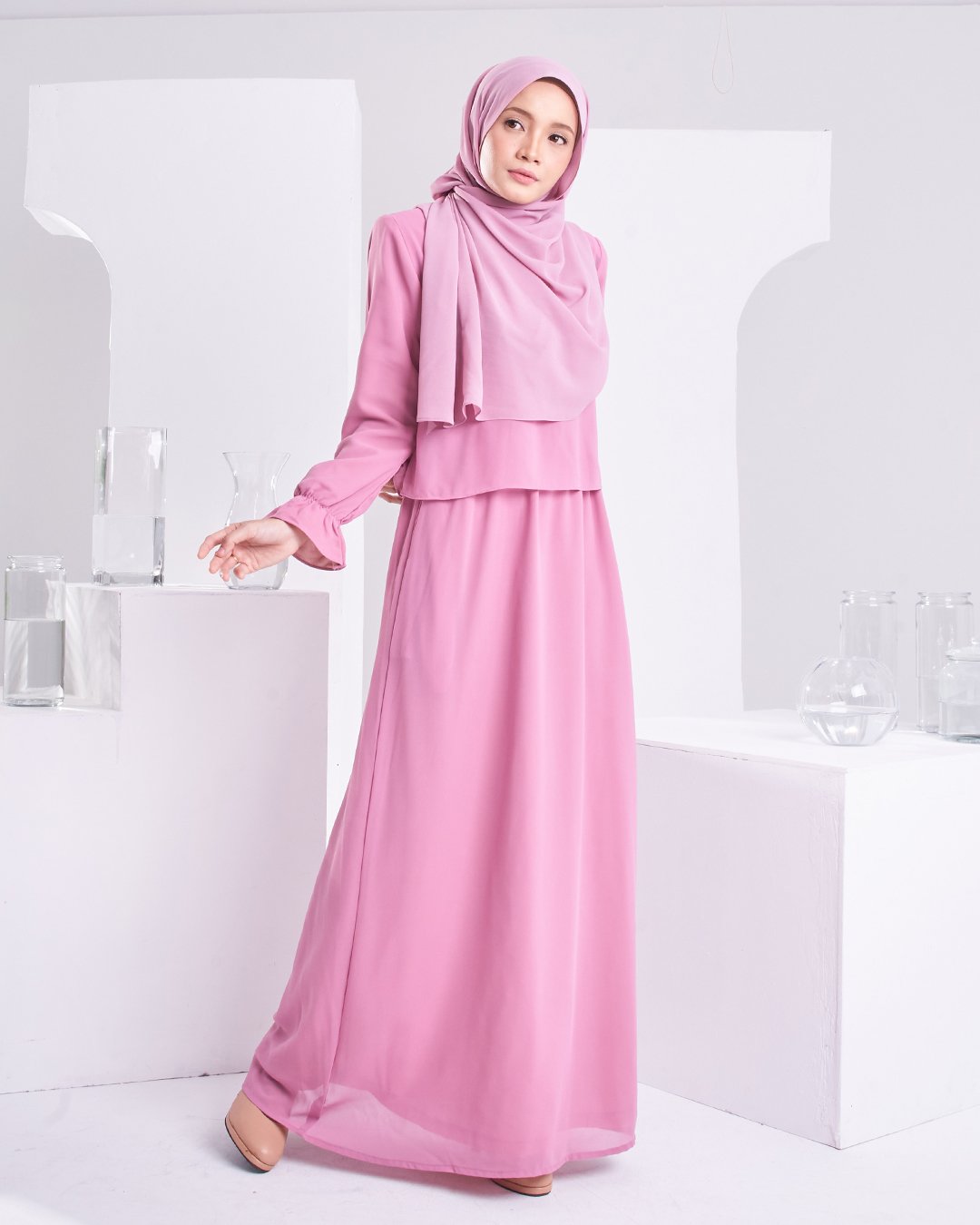 Dress Homey Hora - Rose Pink