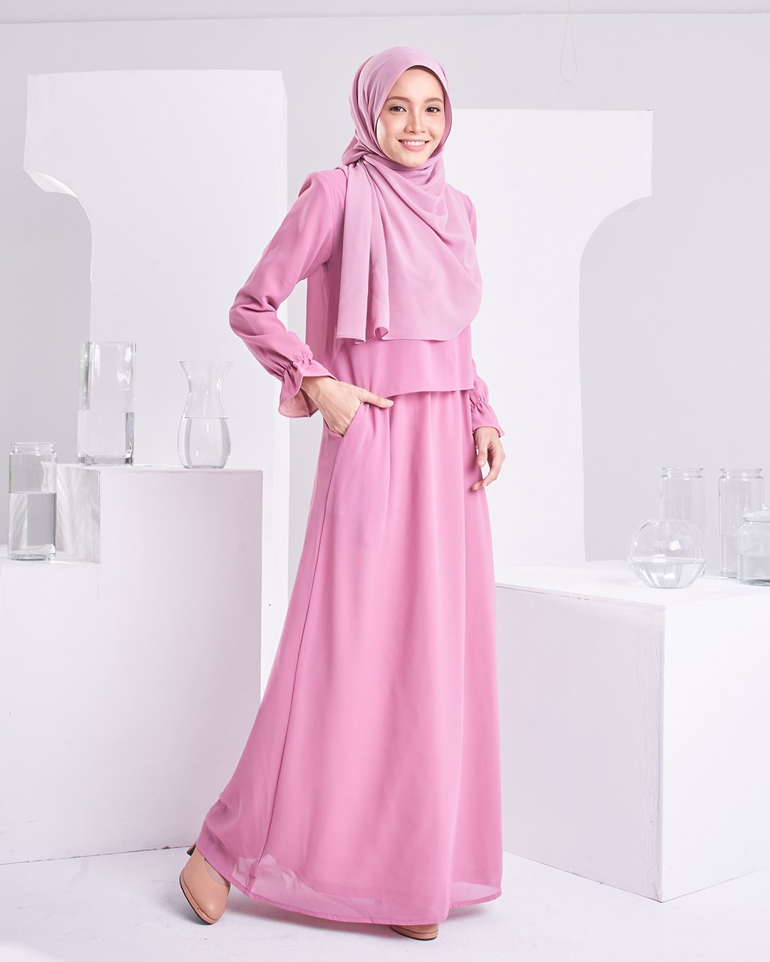 Dress Homey Hora - Rose Pink