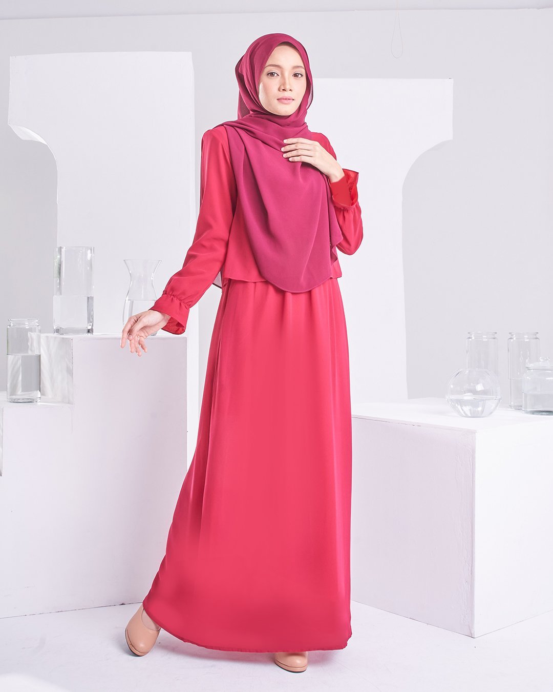 Dress Homey Hora - Scarlet Red