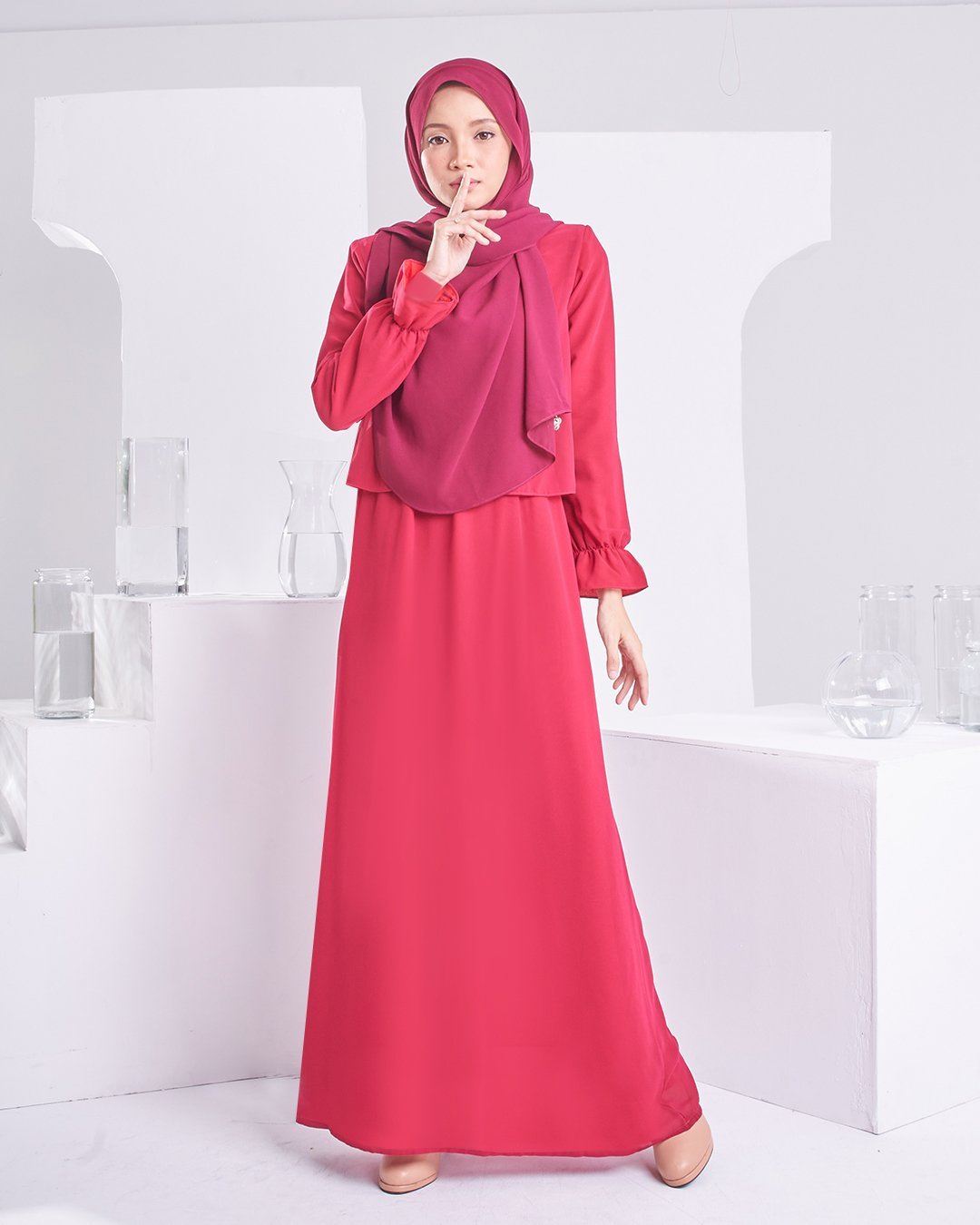 Dress Homey Hora - Scarlet Red