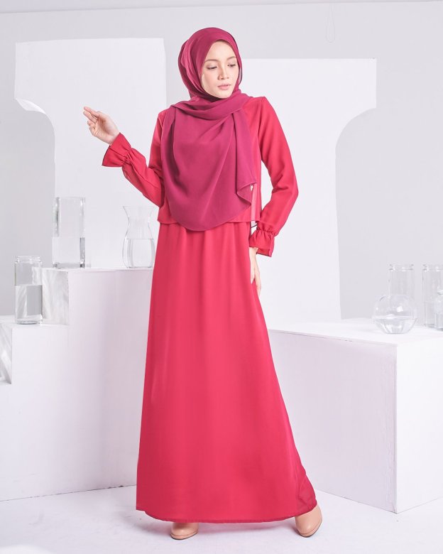 Dress Homey Hora - Scarlet Red
