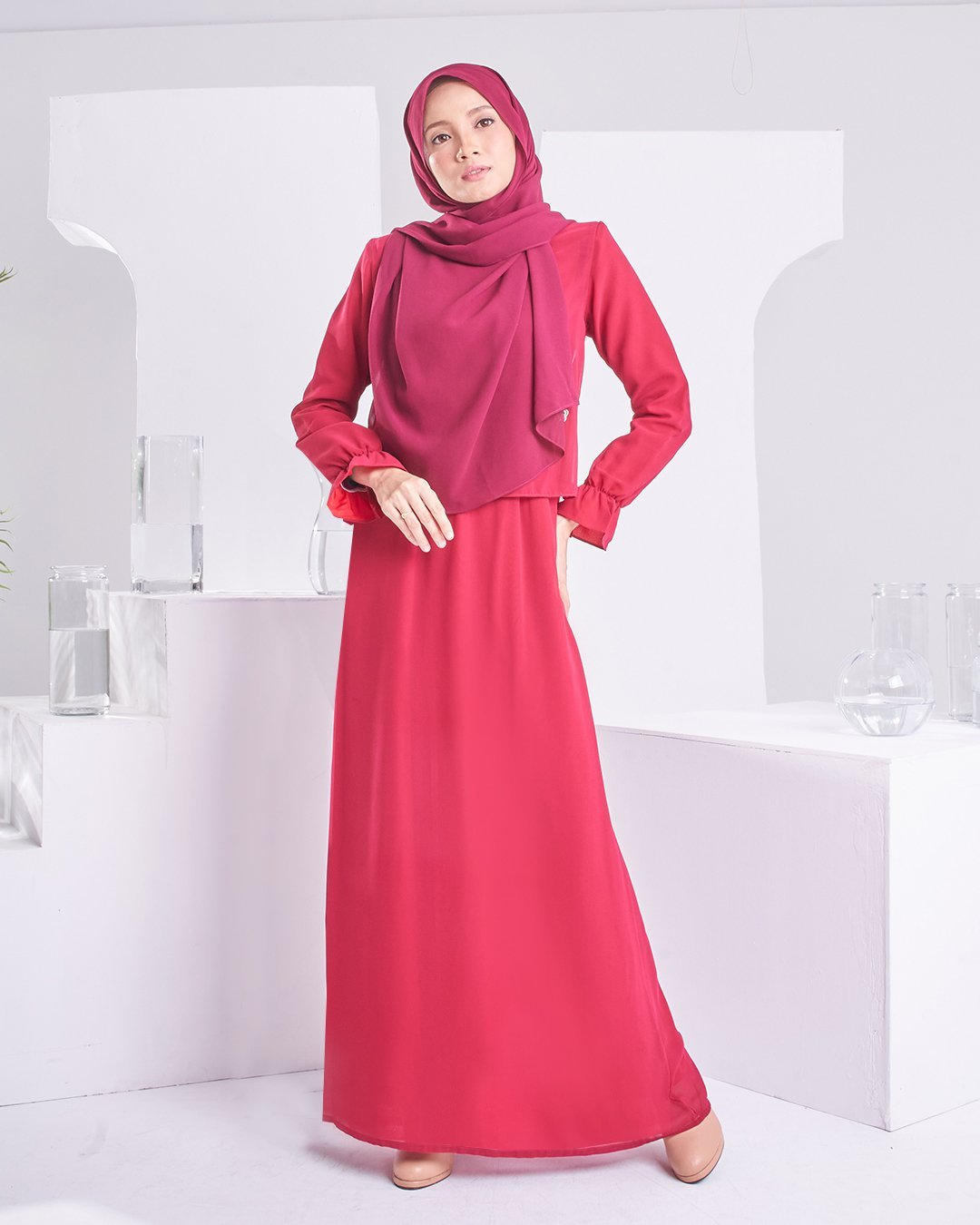 Dress Homey Hora - Scarlet Red