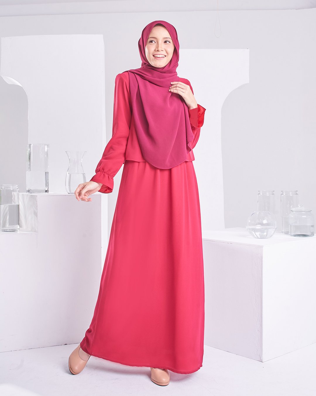 Dress Homey Hora - Scarlet Red