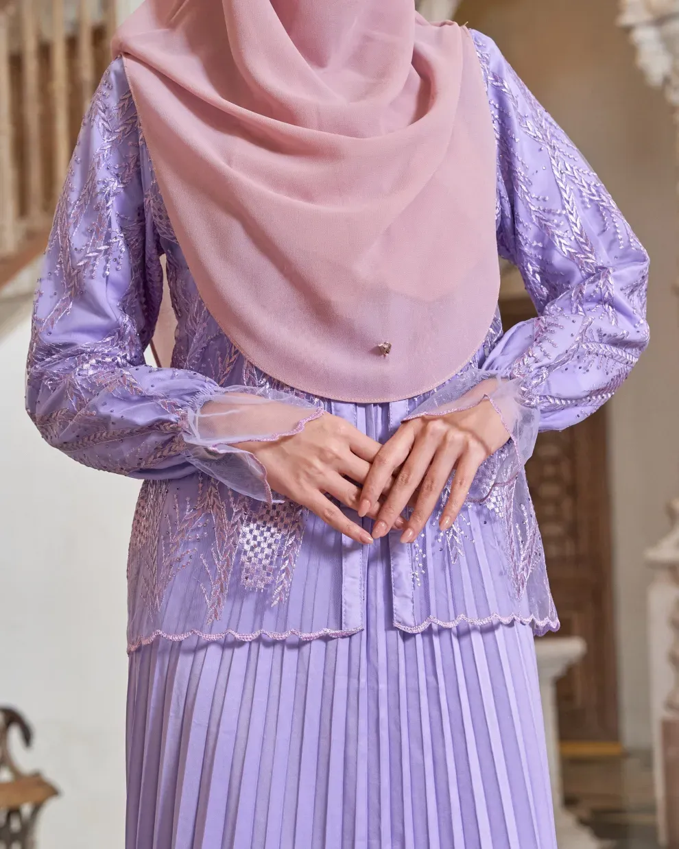 Dress Lace Pleated Rosalia