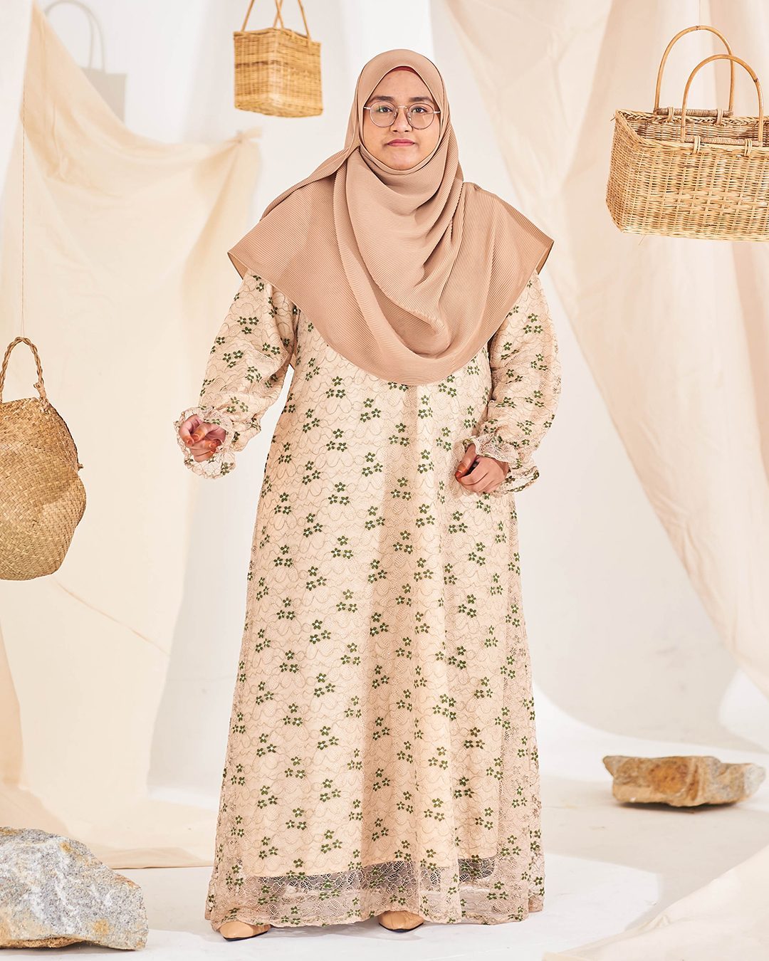 Dress Lace Shaheera - Tawny Brownies