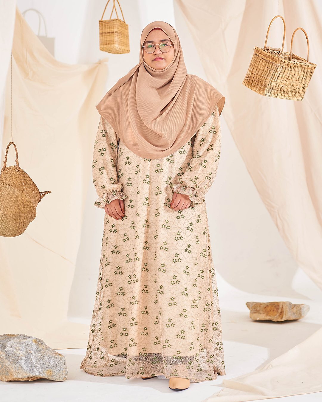 Dress Lace Shaheera - Tawny Brownies