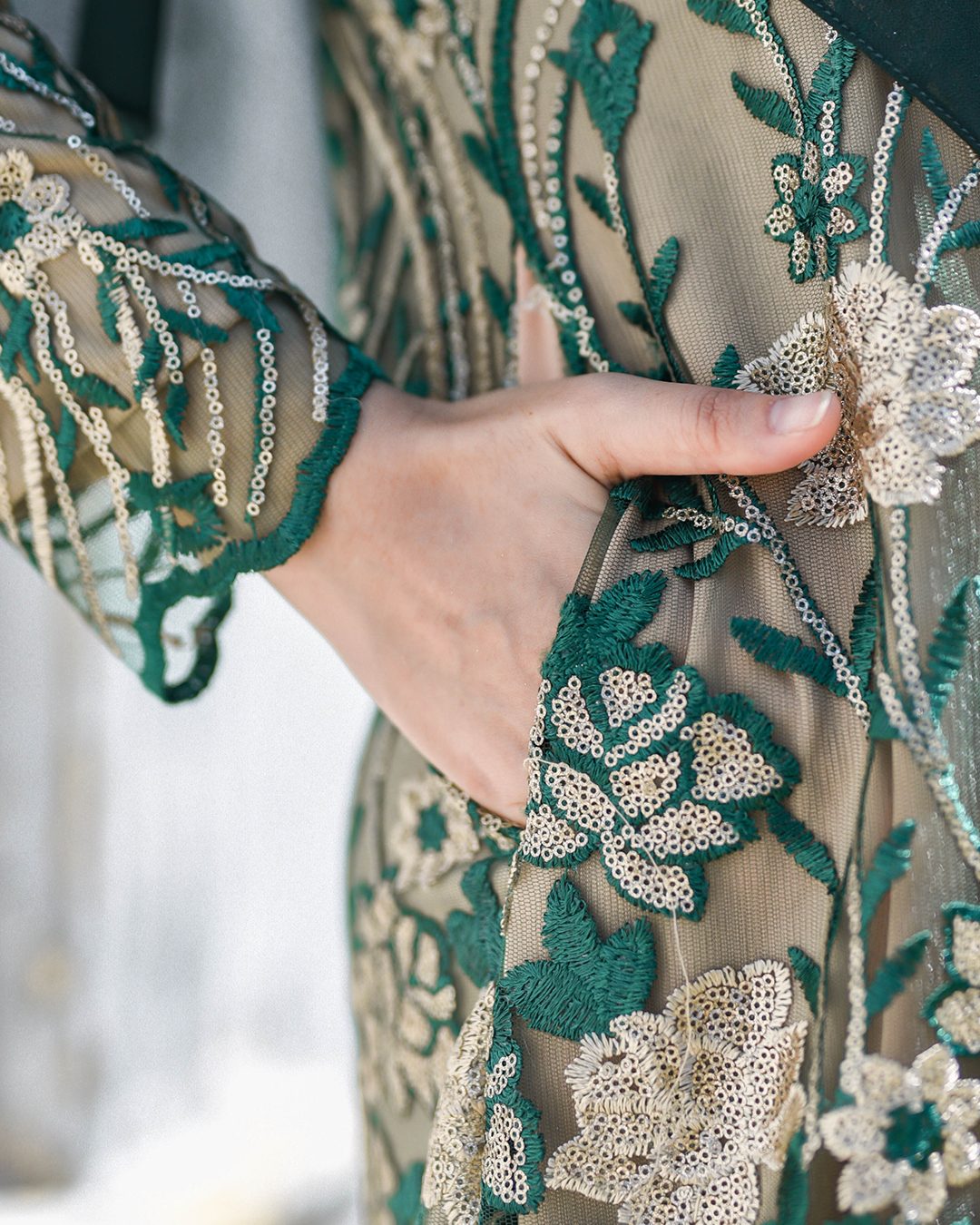 Dress Lace Tutu Nisieka - Emerald Gold