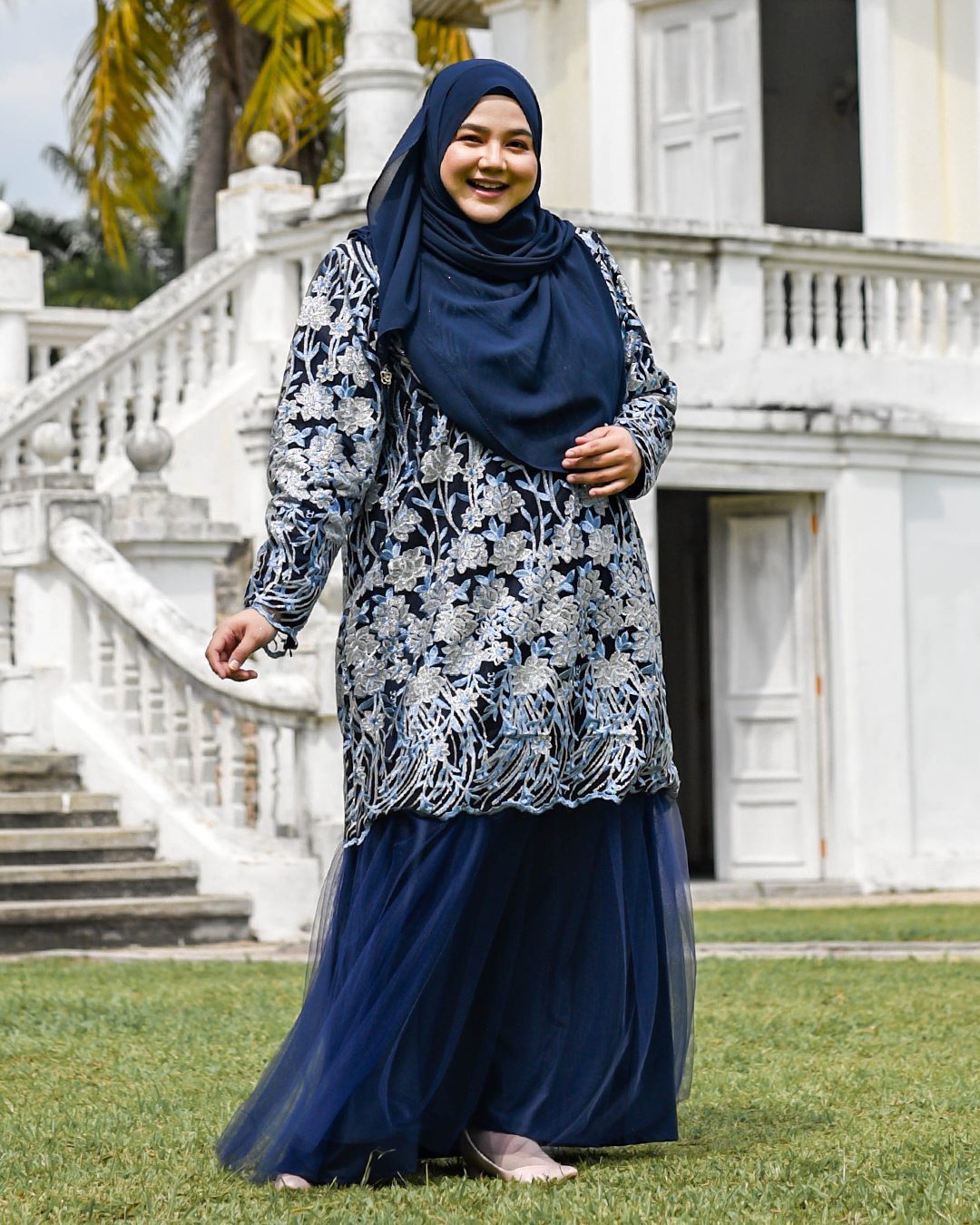 Dress Lace Tutu Nisieka - Navy Blue