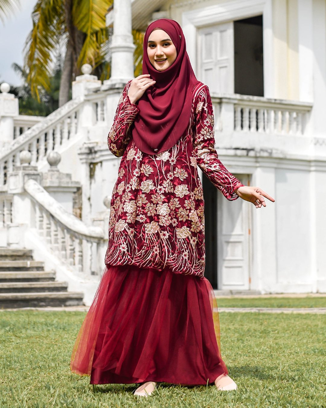 Dress Lace Tutu Nisieka - Ruby Red