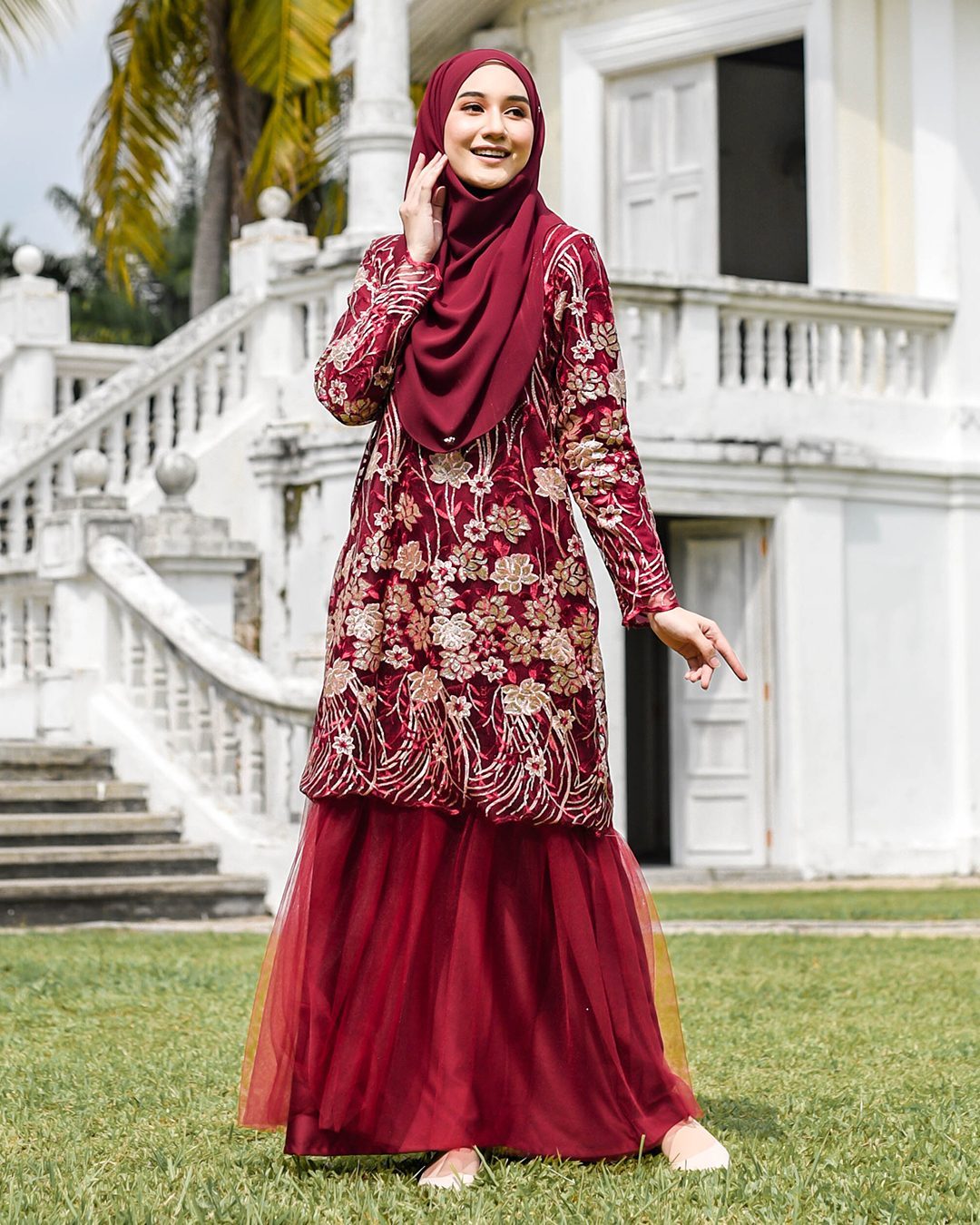 Dress Lace Tutu Nisieka - Ruby Red