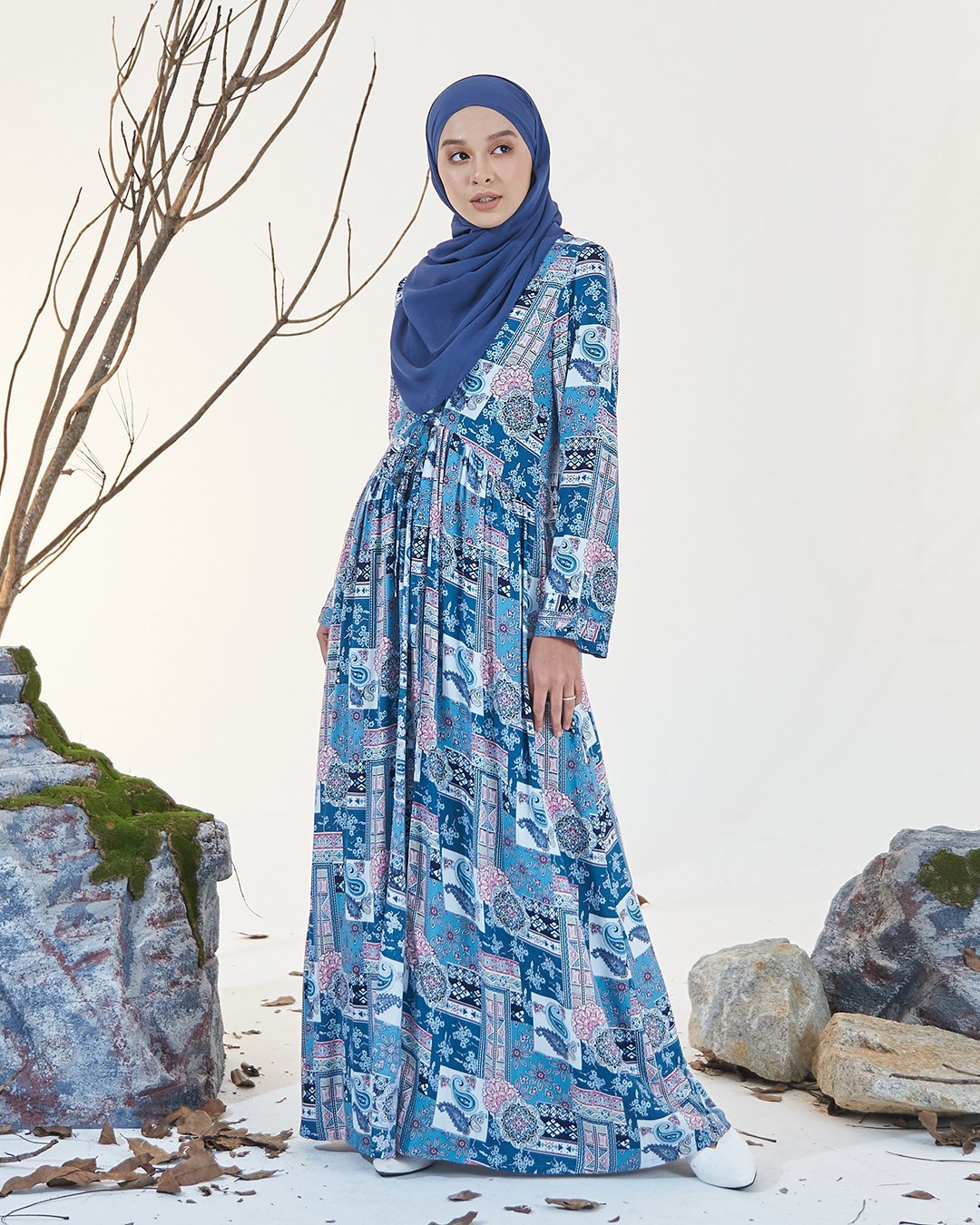 Dress Pleated Otelia - Dodger Blue