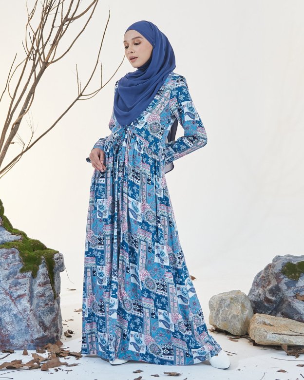 Dress Pleated Otelia - Dodger Blue