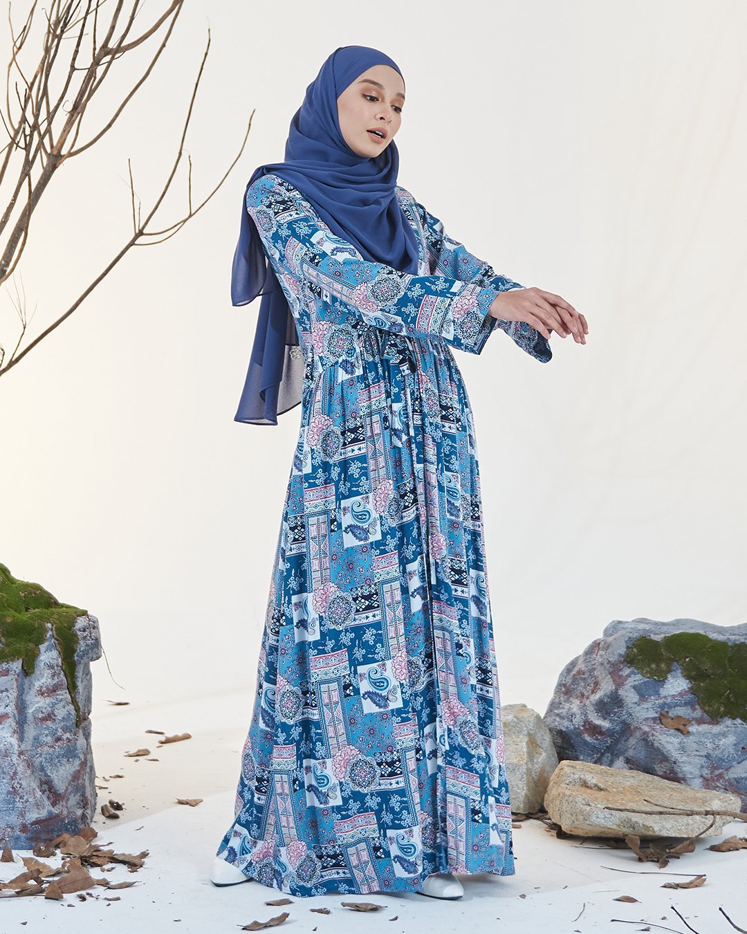 Dress Pleated Otelia - Dodger Blue