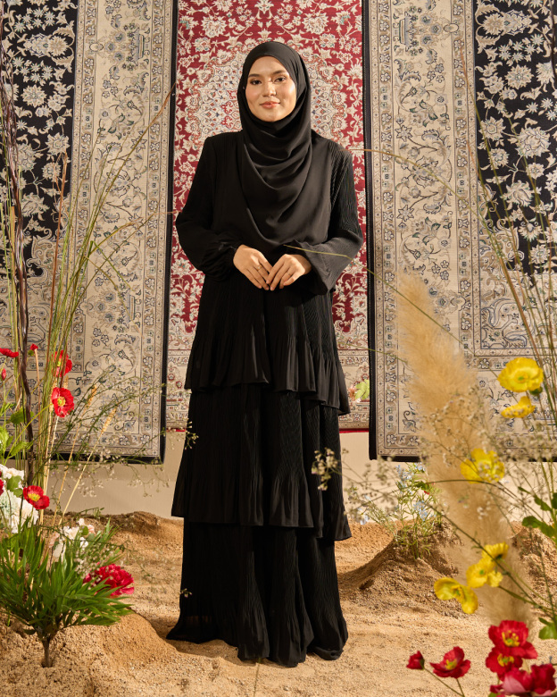 Dress Pleated Herisa - Rich Black