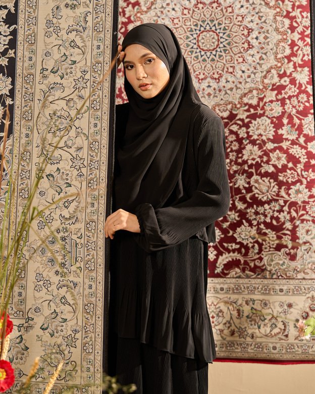 Dress Pleated Herisa - Rich Black